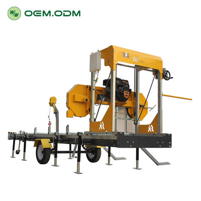 Machine à scier à la bande de coupe de troncs de bois avec remorque horizontale portable