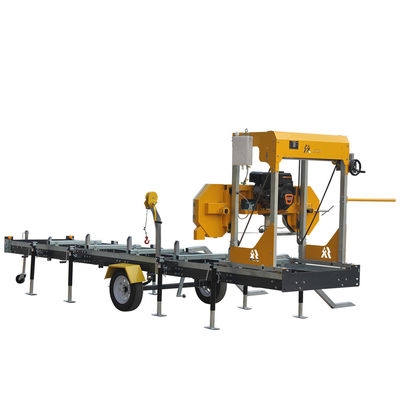Machine à scier à la bande de coupe de troncs de bois avec remorque horizontale portable