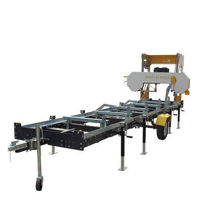 Machine à scier à la bande de coupe de troncs de bois avec remorque horizontale portable