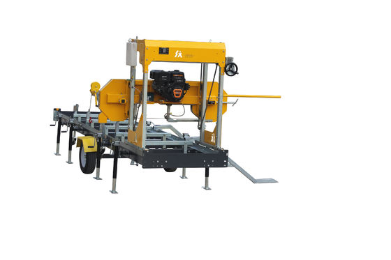 Machine à scier à la bande de coupe de troncs de bois avec remorque horizontale portable