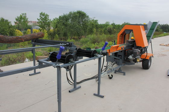 Splitter 19 pouces 480 mm Processor électrique de bois de chauffage à l' essence avec piste
